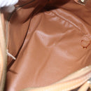 CELINE Macadam Canvas Hand Bag PVC Leather 2way Brown Gold Auth mr1767-19