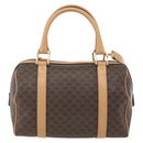 CELINE Macadam Canvas Hand Bag PVC Leather 2way Brown Gold Auth mr1767-3