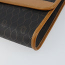 Christian Dior Honeycomb Canvas Chain Shoulder Bag PVC Black Gold Auth mr1769-10