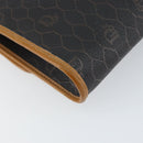 Christian Dior Honeycomb Canvas Chain Shoulder Bag PVC Black Gold Auth mr1769-13