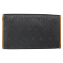 Christian Dior Honeycomb Canvas Chain Shoulder Bag PVC Black Gold Auth mr1769-3