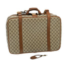 GUCCI GG Supreme Boston Bag PVC Beige Auth mr177-1