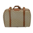 GUCCI GG Supreme Boston Bag PVC Beige Auth mr177-2
