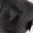 CELINE Macadam Canvas Boston Bag PVC Schwarz Gold Auth mr1773-16