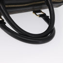 CELINE Macadam Canvas Boston Bag PVC Schwarz Gold Auth mr1773-7