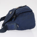 PRADA Shoulder Bag Nylon Navy Silver Auth mr1779-5