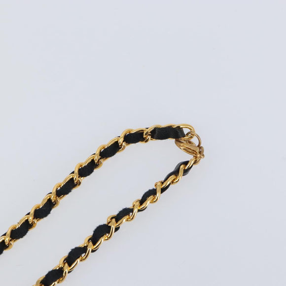 CHANEL Perfume Necklace metal Gold CC Auth mr1782