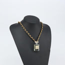 CHANEL Perfume Necklace metal Gold CC Auth mr1782-12