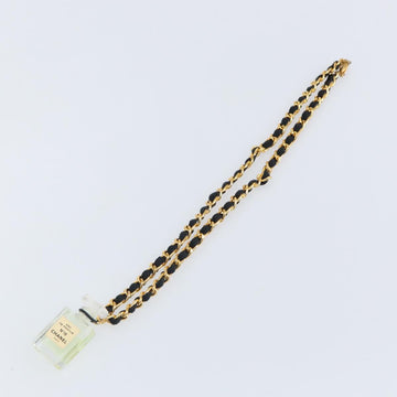 CHANEL Perfume Necklace metal Gold CC Auth mr1782 - 0