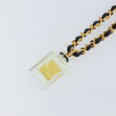 CHANEL Perfume Necklace metal Gold CC Auth mr1782-8