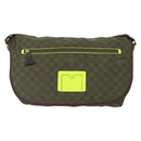 LOUIS VUITTON Damier Challenge Nylon Messenger bag Bag Khaki N41239 Auth mr1791-13