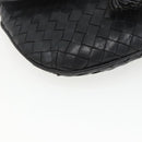 BOTTEGA VENETA INTRECCIATO Shoulder Bag Leather Black Gold Auth mr1793-14