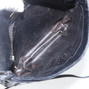 BOTTEGA VENETA INTRECCIATO Shoulder Bag Leather Black Gold Auth mr1793-11