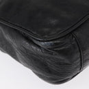 BALENCIAGA Classic Reporter Shoulder Bag Leather Black Auth mr1795-11