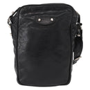 BALENCIAGA Classic Reporter Shoulder Bag Leather Black Auth mr1795-2