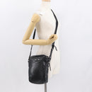BALENCIAGA Classic Reporter Shoulder Bag Leather Black Auth mr1795-23