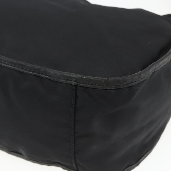 PRADA Accessory Pouch Nylon Black Silver Auth mr1799