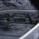 PRADA Accessoire-Täschchen Nylon Schwarz Silber Auth mr1799-18