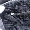 PRADA Accessory Pouch Nylon Black Silver Auth mr1799-19