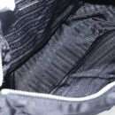 PRADA Accessory Pouch Nylon Black Silver Auth mr1799-11