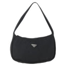 PRADA Accessoire-Täschchen Nylon Schwarz Silber Auth mr1799-13