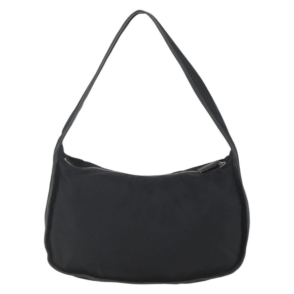 PRADA Accessoire-Täschchen Nylon Schwarz Silber Auth mr1799