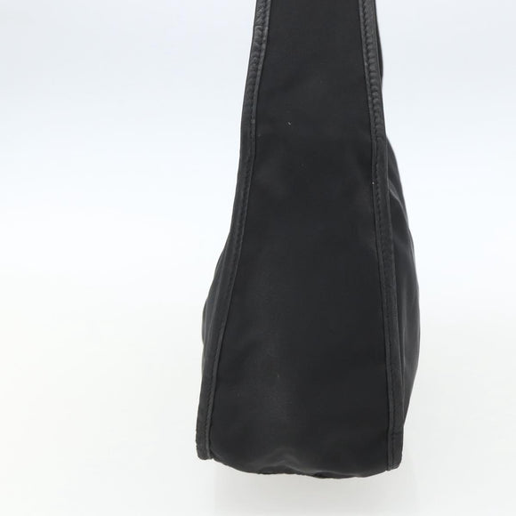 PRADA Accessoire-Täschchen Nylon Schwarz Silber Auth mr1799