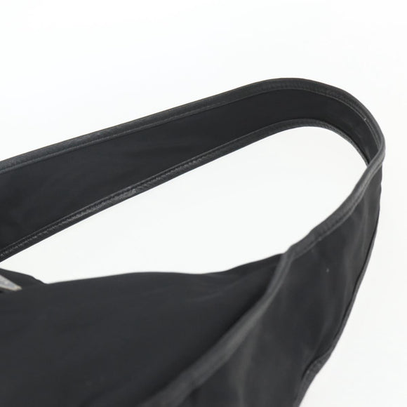 PRADA Accessoire-Täschchen Nylon Schwarz Silber Auth mr1799