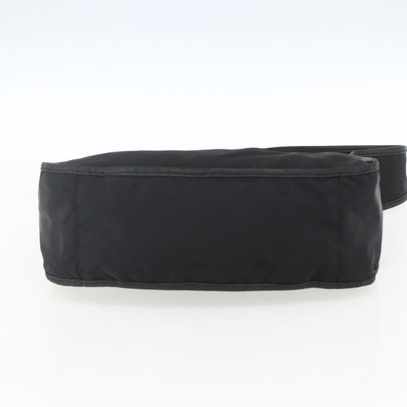 PRADA Accessoire-Täschchen Nylon Schwarz Silber Auth mr1799