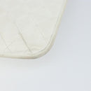 CHANEL Matelasse Chain Shoulder Bag Leather White Gold CC Auth mr1801-14