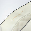 CHANEL Matelasse Chain Shoulder Bag Leather White Gold CC Auth mr1801-18