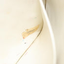 CHANEL Matelasse Chain Shoulder Bag Leather White Gold CC Auth mr1801-12