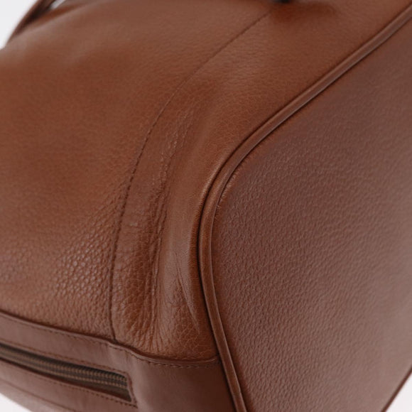 Burberrys Purse Shoulder Bag Leather Brown Gold Auth mr1802