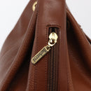 Burberrys Purse Shoulder Bag Leather Brown Gold Auth mr1802-14