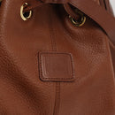 Burberrys Purse Shoulder Bag Leather Brown Gold Auth mr1802-15