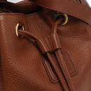 Burberrys Purse Shoulder Bag Leather Brown Gold Auth mr1802-16