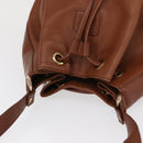 Burberrys Purse Shoulder Bag Leather Brown Gold Auth mr1802-6