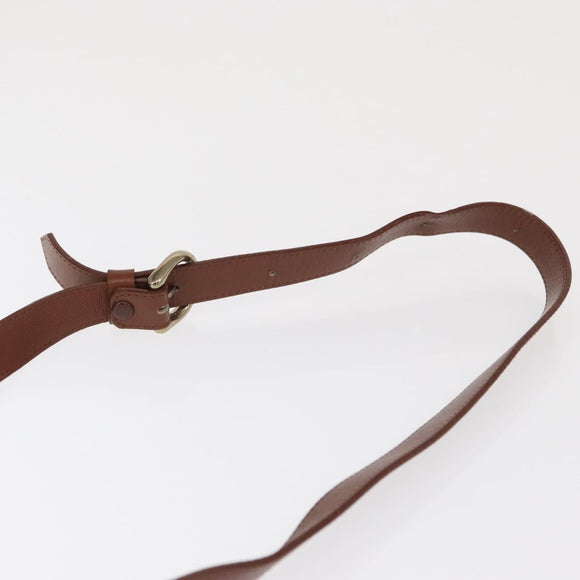 Burberrys Purse Shoulder Bag Leather Brown Gold Auth mr1802