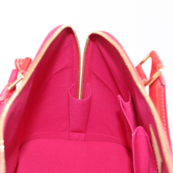 LOUIS VUITTON Monogram Vernis Alma GM Hand Bag Rose Pop M93625 LV Auth mr1803