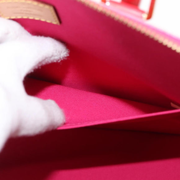 LOUIS VUITTON Monogram Vernis Alma GM Hand Bag Rose Pop M93625 LV Auth mr1803