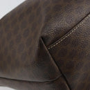 CELINE Macadam Canvas Accessory Pouch PVC Brown Gold Auth mr1813-13