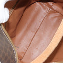 CELINE Macadam Canvas Accessory Pouch PVC Brown Gold Auth mr1813-17