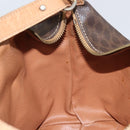 CELINE Macadam Canvas Accessory Pouch PVC Brown Gold Auth mr1813-19
