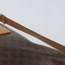 CELINE Macadam Canvas Accessory Pouch PVC Brown Gold Auth mr1813-8