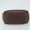 CELINE Macadam Canvas Accessory Pouch PVC Brown Gold Auth mr1813-9