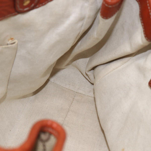 GUCCI GG Canvas Hand Bag Beige Gold 247183 Auth mr1815