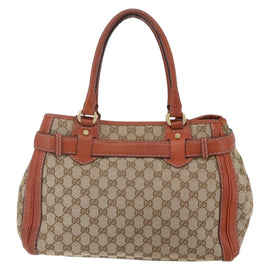 GUCCI GG Canvas Hand Bag Beige Gold 247183 Auth mr1815 - 0