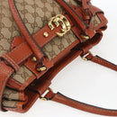 GUCCI GG Canvas Hand Bag Beige Gold 247183 Auth mr1815-6