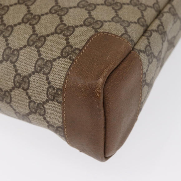 GUCCI GG Supreme Tote Bag PVC Beige Gold 002 115 0035 Auth mr1816