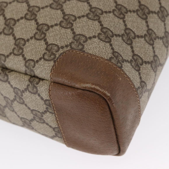 GUCCI GG Supreme Tote Bag PVC Beige Gold 002 115 0035 Auth mr1816